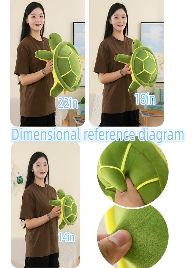 OPHRBU Sea Turtle Plushie Toy,14" Sea Turtle Stuffed Animals Plush Green Soft Plush Toys Hugging Pillows,Tortoise Plush Toys Doll Valentine's Day Birthday Gifts for Kids, Girls, Girlfriend (Green-14 inches) - Image 5